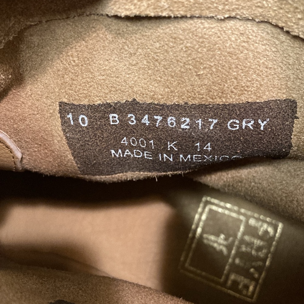 FRYE JAMIE TAN LEATHER SUEDE ANKLE BOOTIES - Picture 9 of 12
